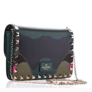 Authentic VALENTINO Camouflage Rockstud Bag